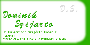 dominik szijarto business card