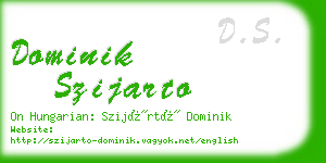 dominik szijarto business card